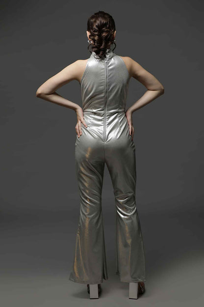 METALLICA- Silver Metallic Jumpsuit